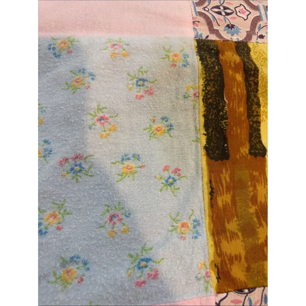 Handmade Vintage Patchwork Cotton Quilt